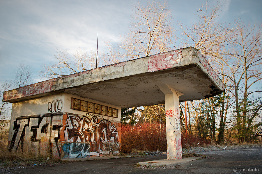 Abandoned gas station