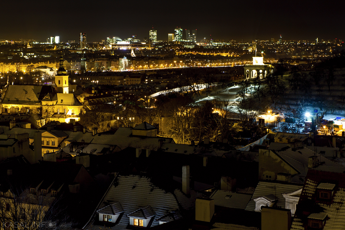 Night panorama of Prague