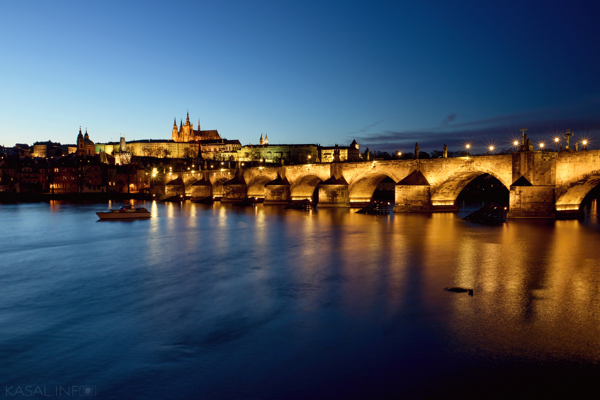 Panorama of Prague Castle with Charles Bridge