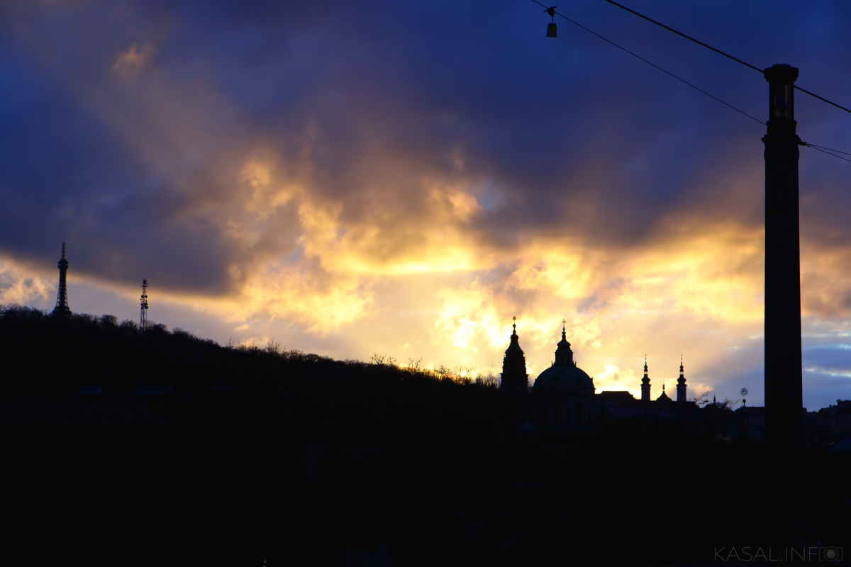 Prague sunset panorama
