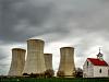 Chapel with cooling towers
